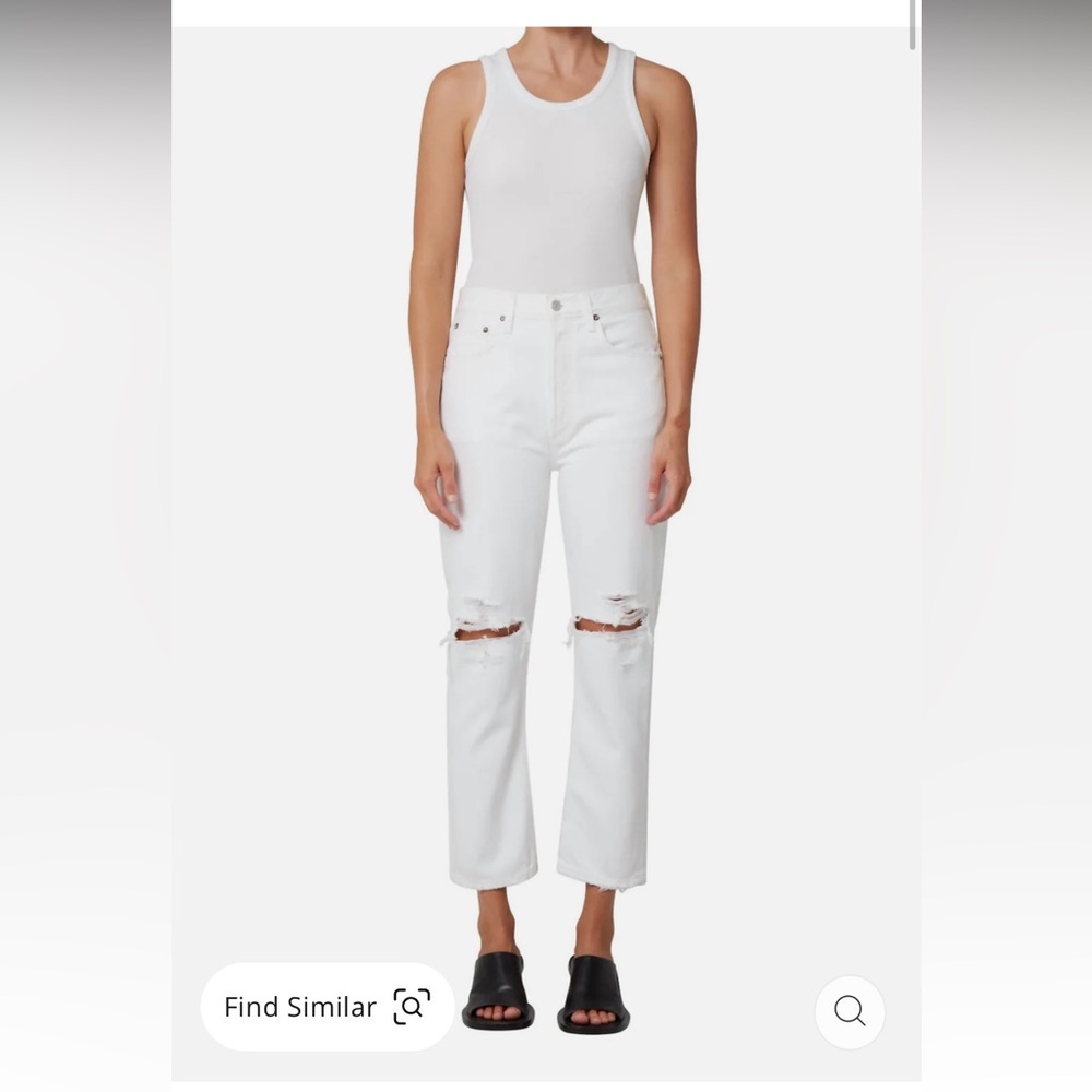 Agolde Riley High Rise Straight Crop Jeans